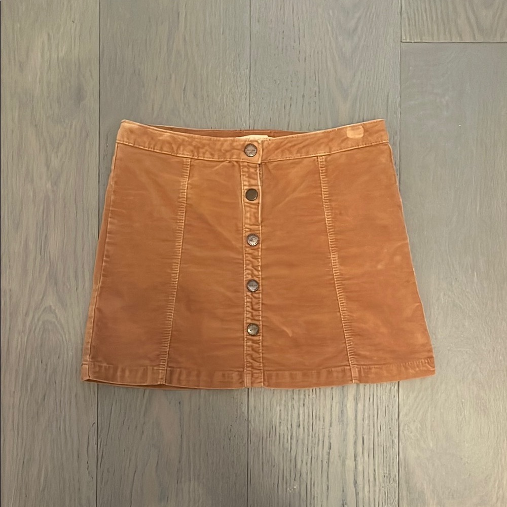 Zara Girls Size 9/10 Brown Button-Front Skirt